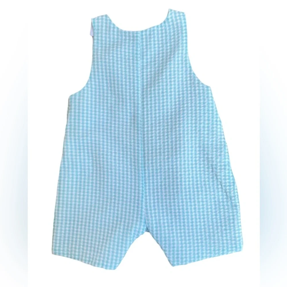 Edgehill Collection Unisex Gingham Romper Size: 24M, cotton